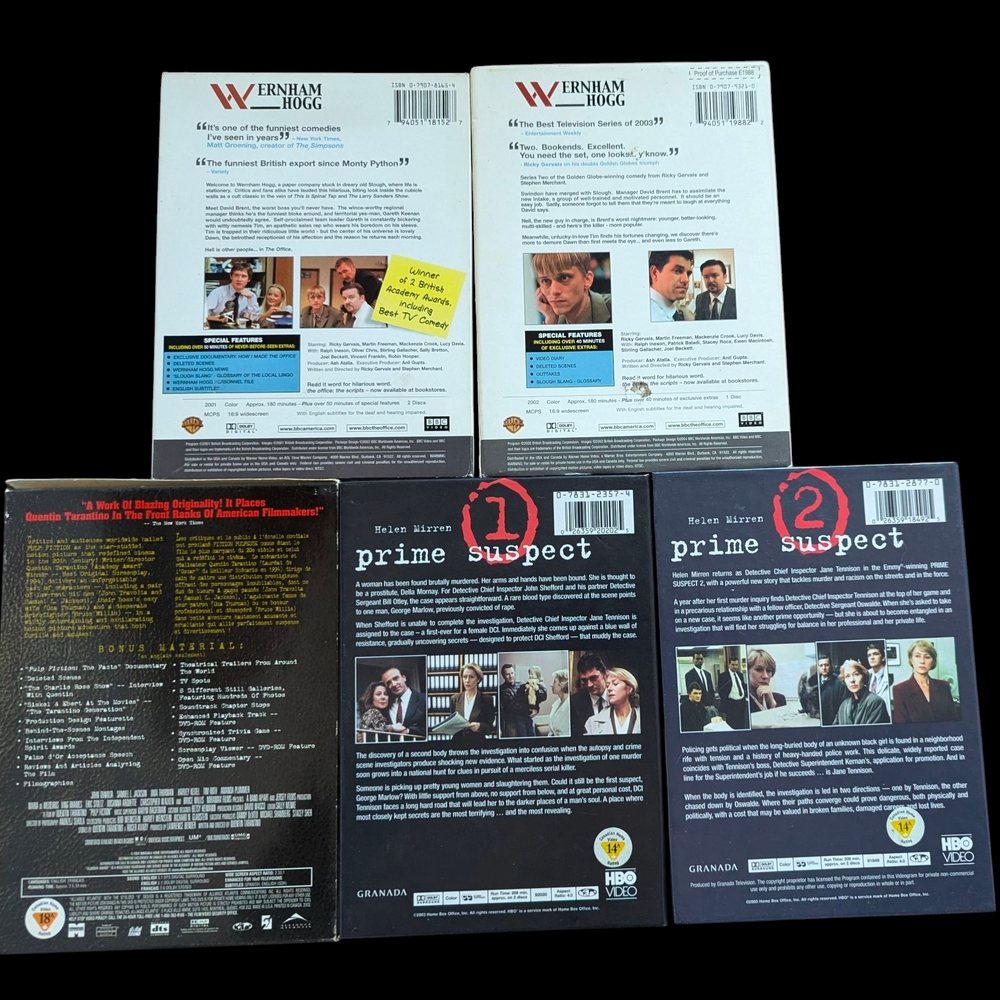 5 DVD Sets - Pulp Fiction Collector's Edition - Prime Suspect & BBC's the office - Picture 3 of 3